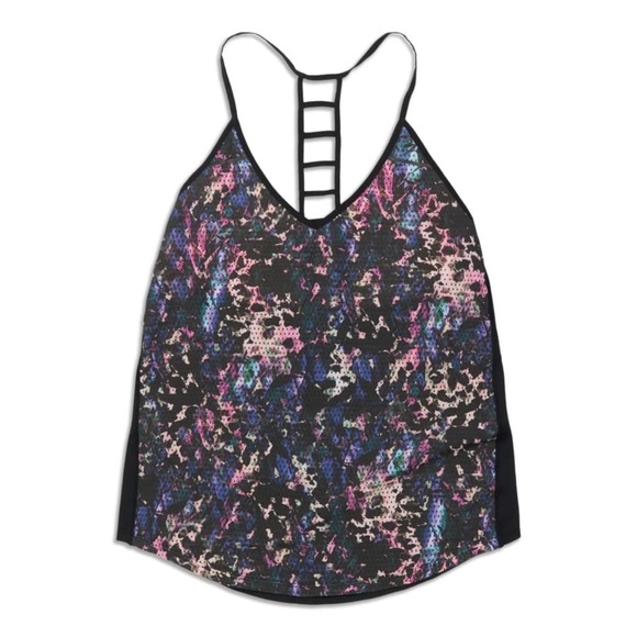 Lululemon Breezy Singlet Tank Top Floral‎ Sport-4 - Picture 5 of 9